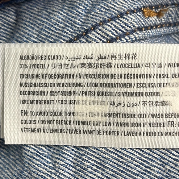 Abercrombie & Fitch Curve Love The Loose High Rise Blue Denim Jeans, size 10 - Picture 11 of 13